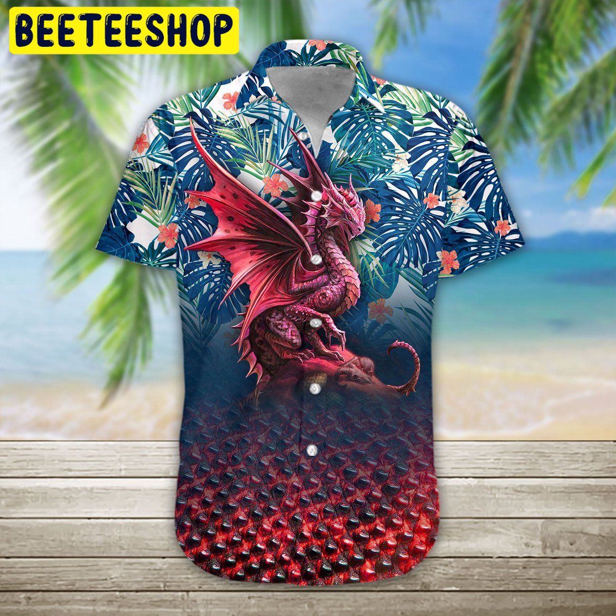 Dragon 3d All Over Printed Trending Hawaiian Shirt-1