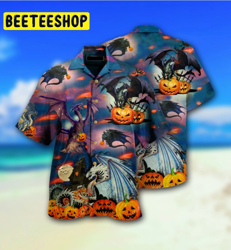 Dragon And Halloween Trending Hawaiian Shirt-1