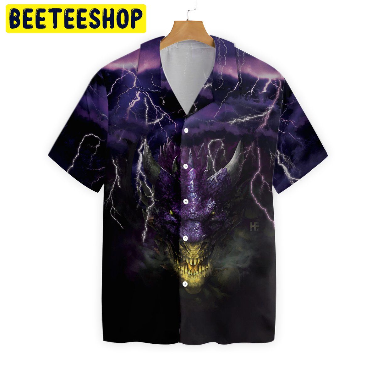 Dragon Head Lightning Trending Hawaiian Shirt-1