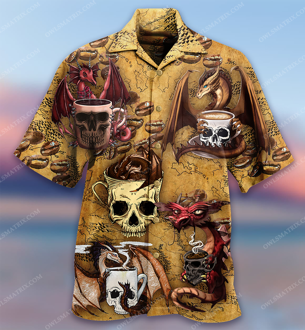 Dragon Love Coffee And Skull Limited Edition – Hawaiian Shirt