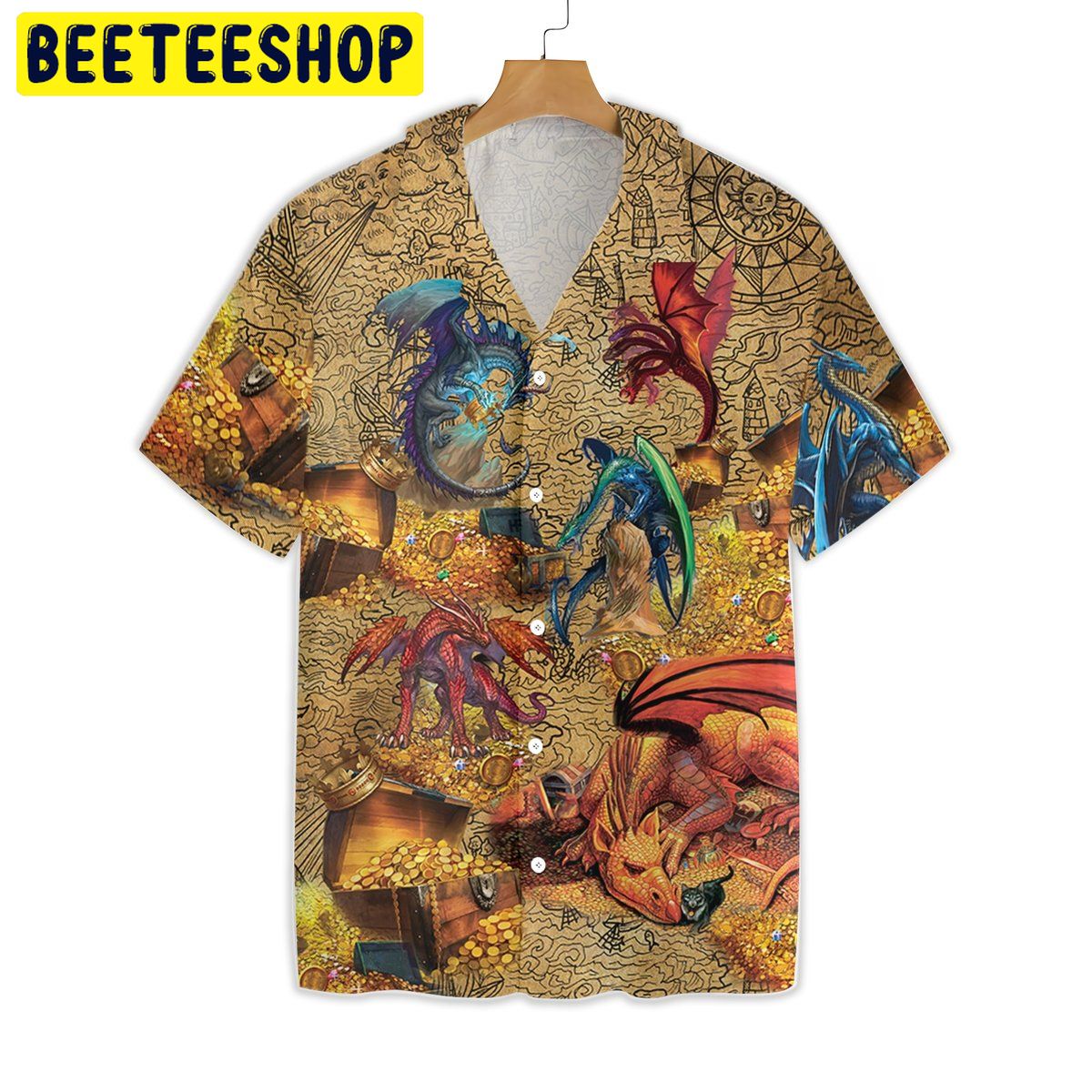 Dragons With Treasure Trending Hawaiian Shirt-1