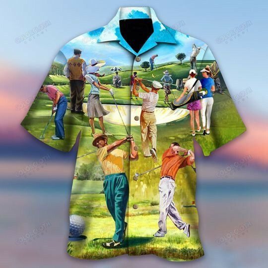 Eat Sleep Golf Repeat Hawaiian Shirt