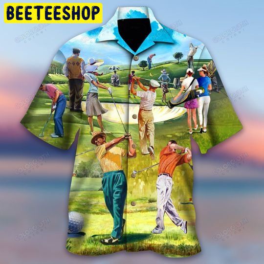 Eat Sleep Golf Repeat Trending Hawaiian Shirt-1