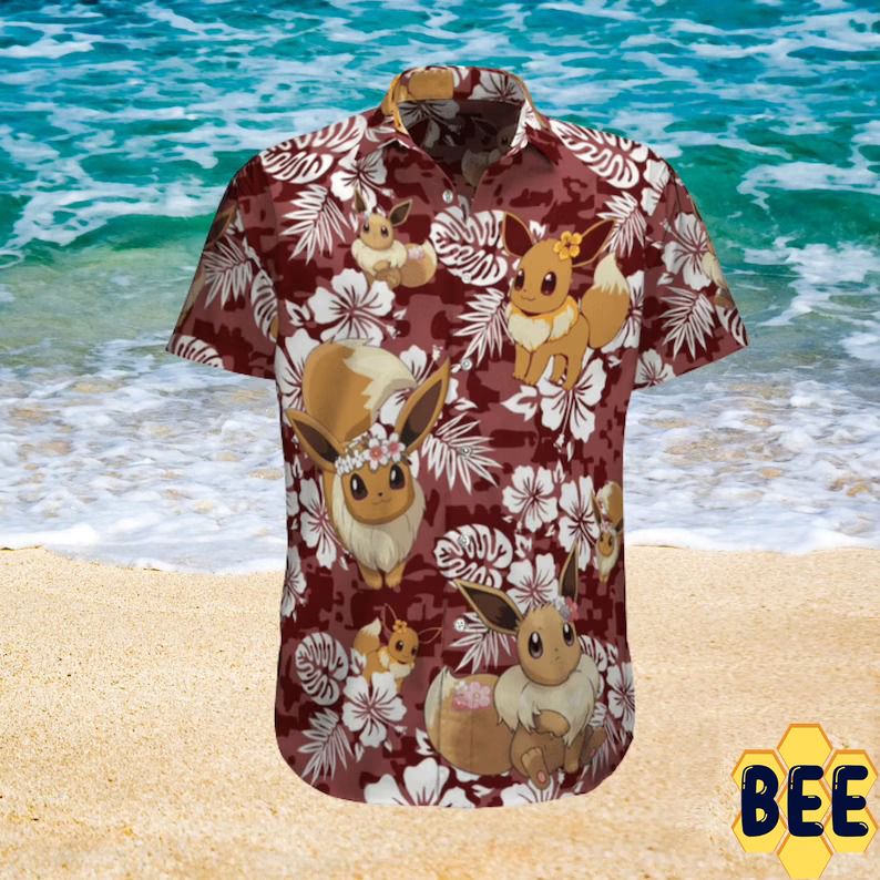 Eevee Pokemon Anime Summer Trending Hawaiian Shirt-1