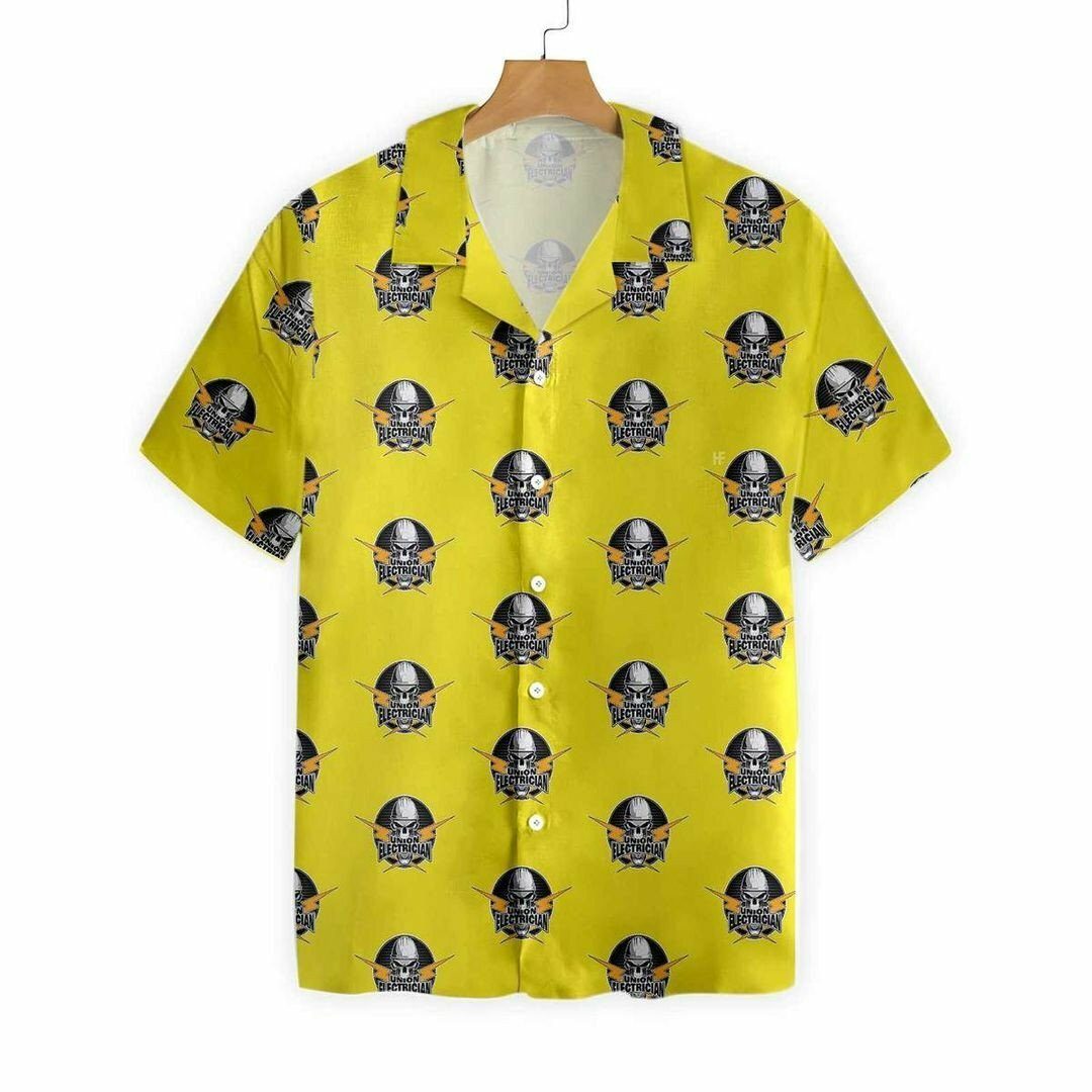 Electrician Proud Skull Hawaiian Shirt