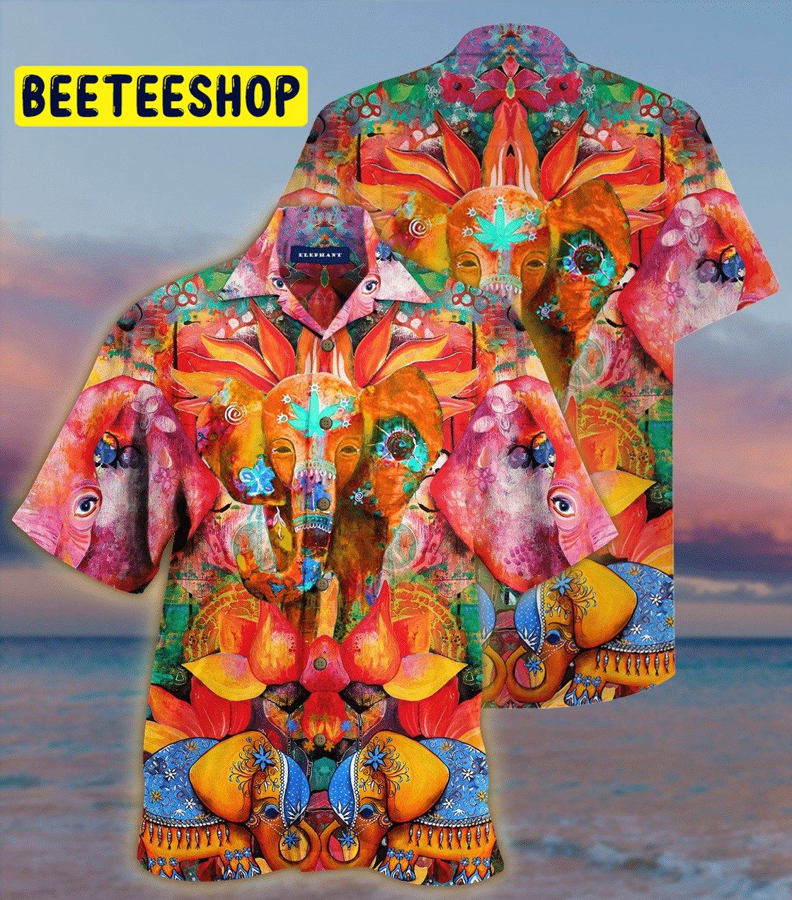 Elephant 3d All Over Printed Trending Hawaiian Shirt-1