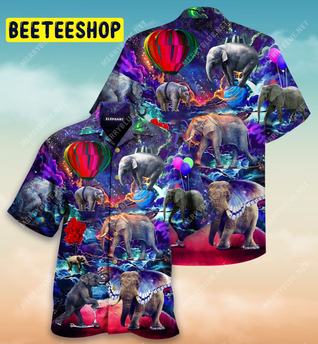 Elephant In The Sky Trending Hawaiian Shirt-1