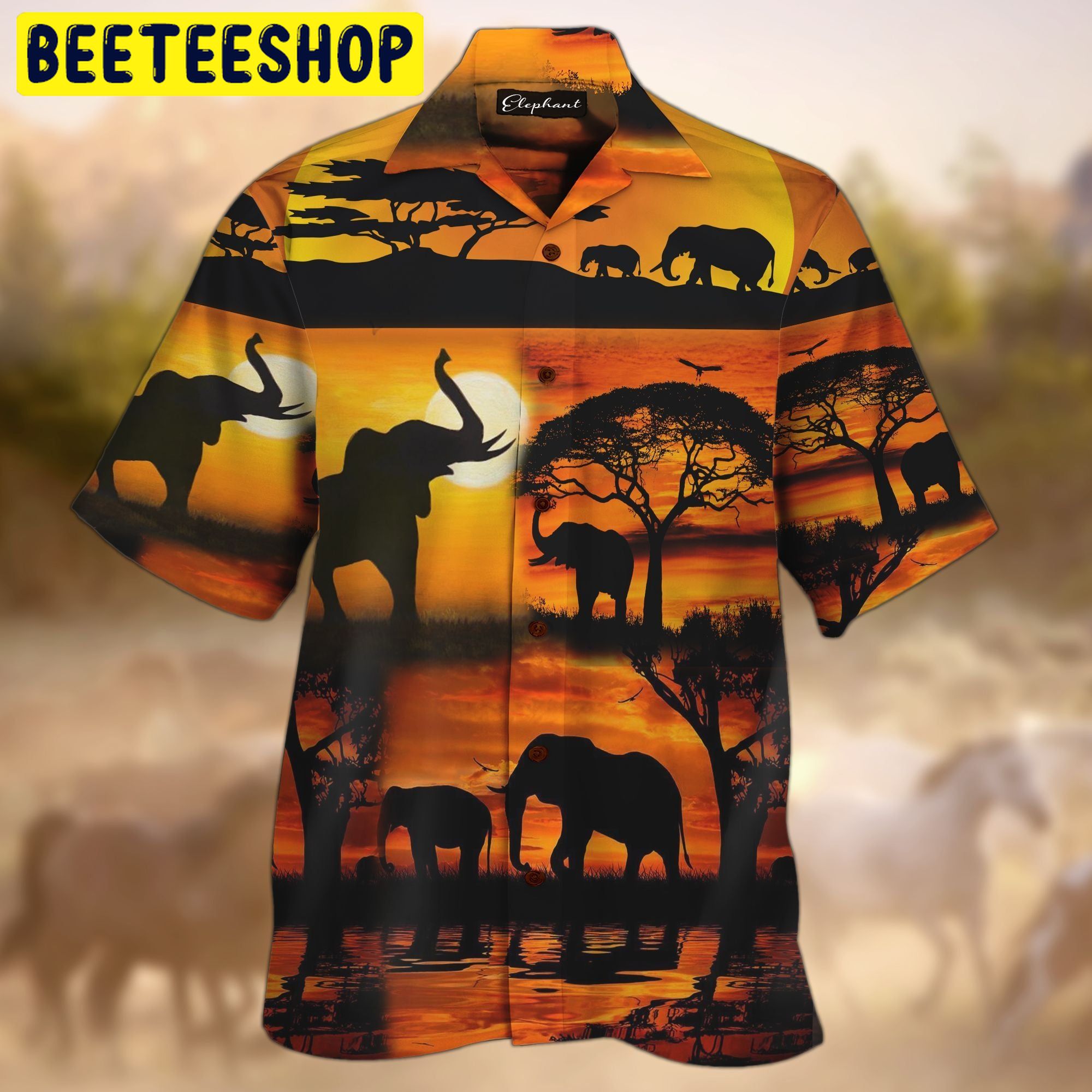 Elephant Peaceful 3d All Over Printed Trending Hawaiian Shirt-1