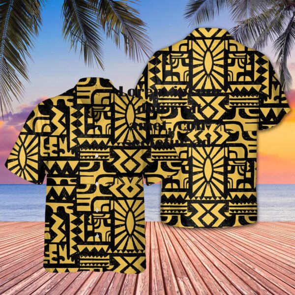 Eleven Yellow Hawaiian Inspired Shirt