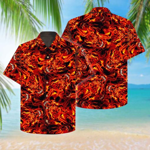 Evil Fire Skull Hawaiian Shirt