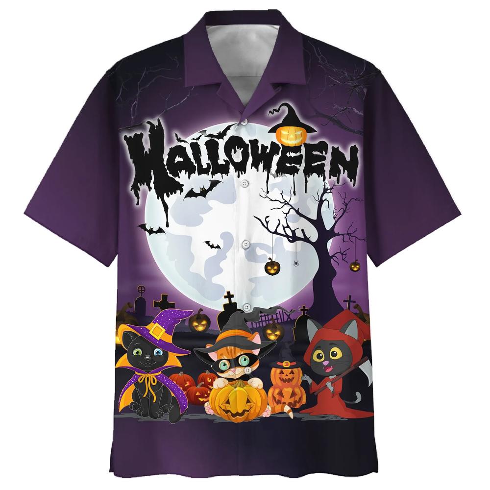 Famille Cat Halloween Hawaiian Shirt