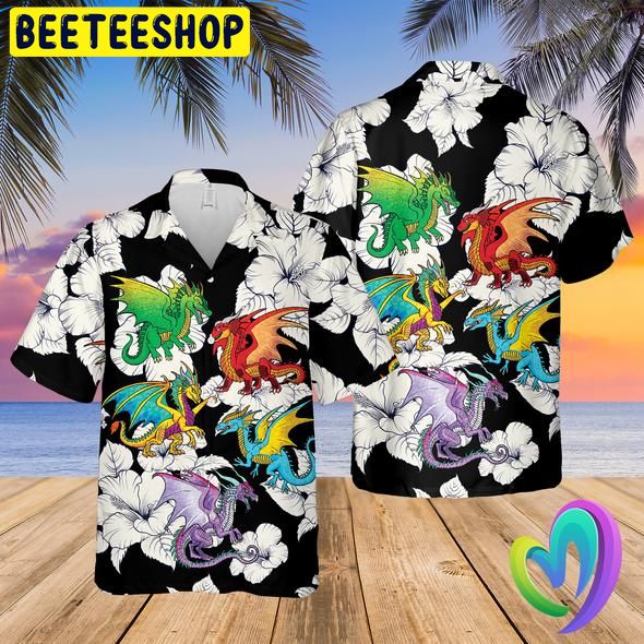 Fantasy Dragon Tropical Summer Trending Hawaiian Shirt-1