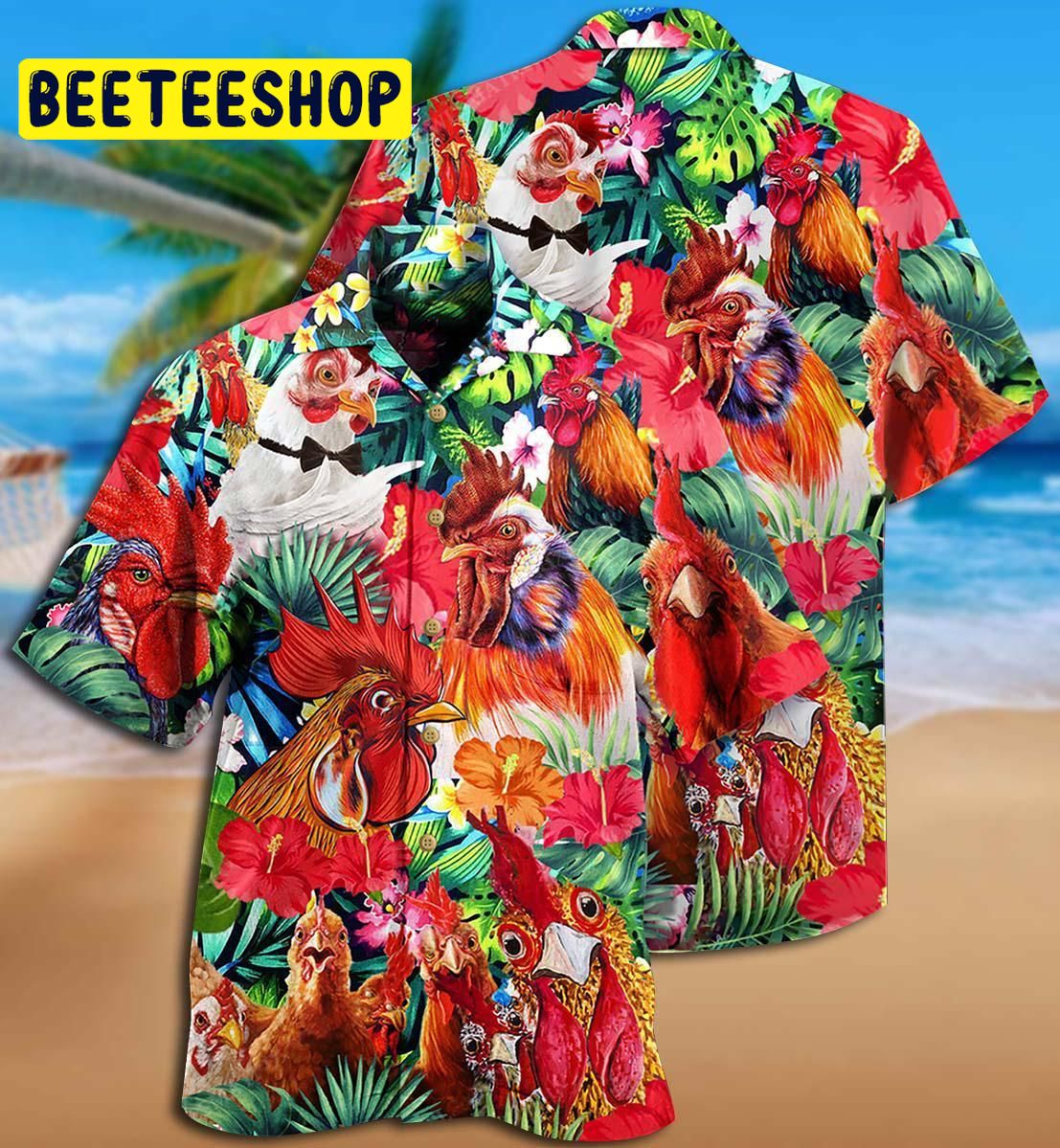 Farm Chicken Loves Summer Trending Hawaiian Shirt-1