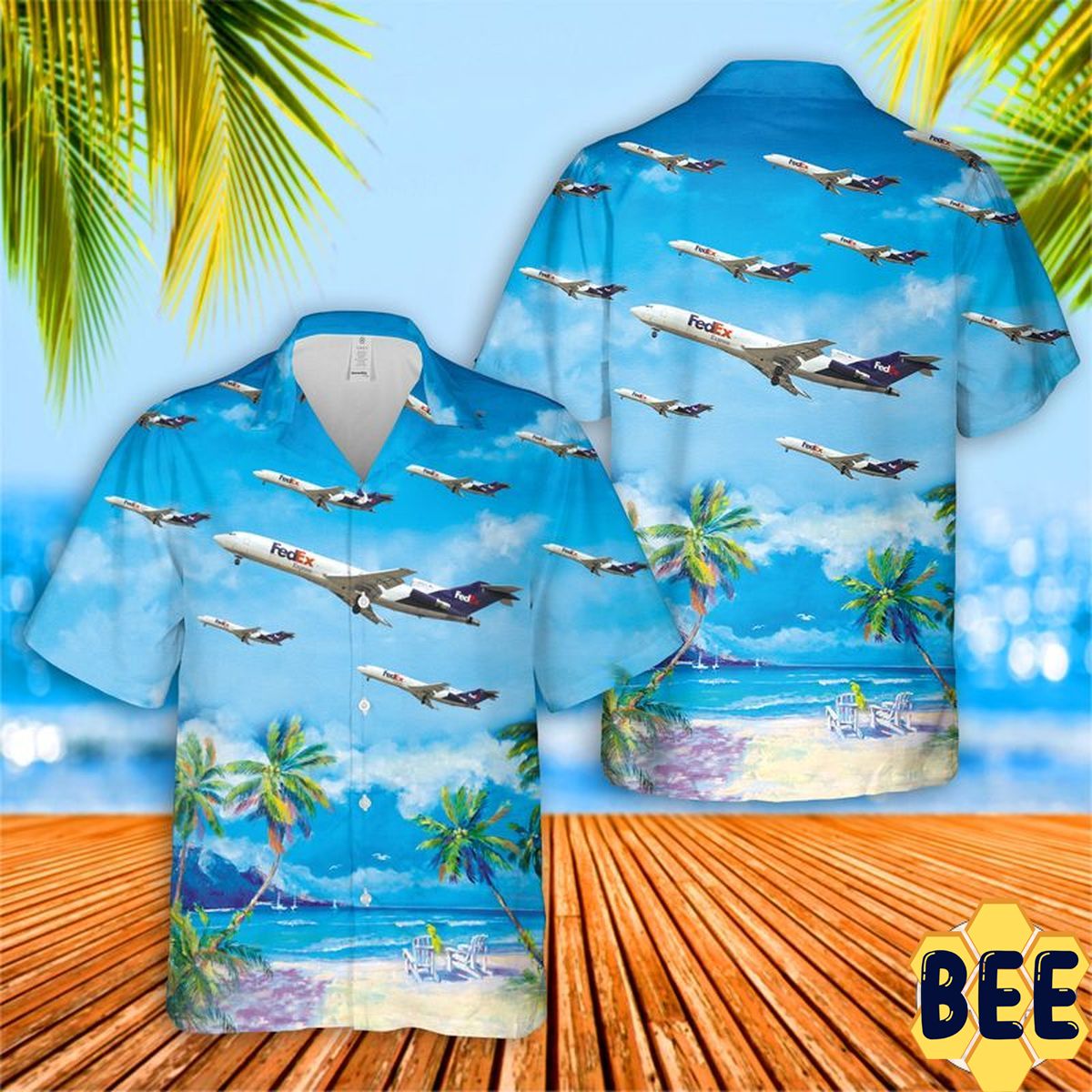 Fedex Boeing 727-200 Trending Hawaiian Shirt-1