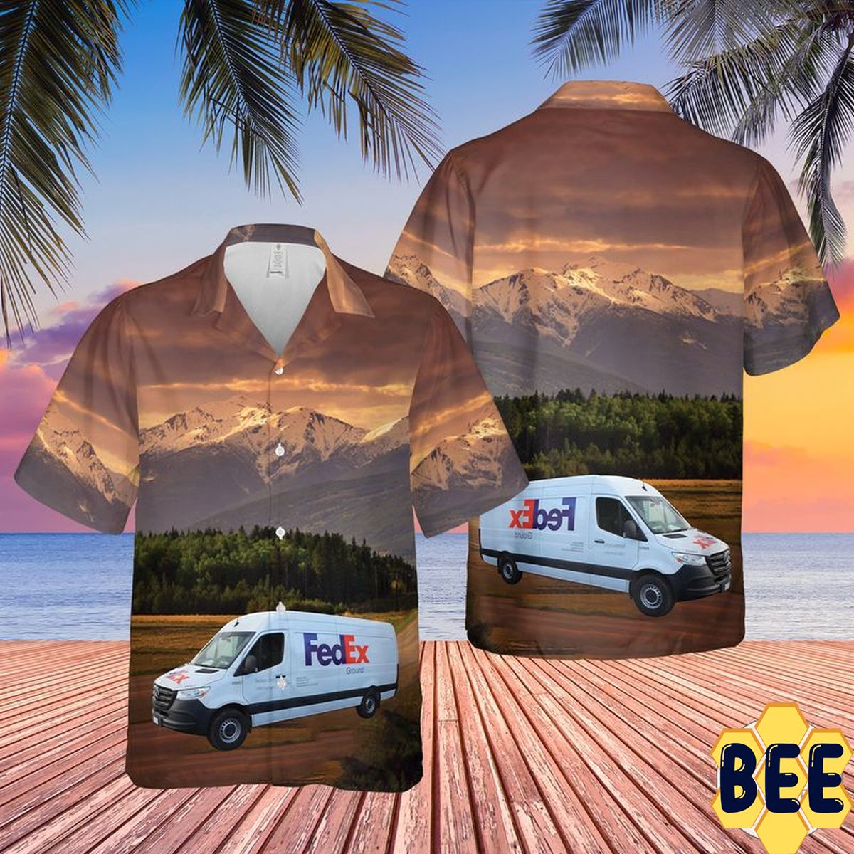 Fedex Ground Van Trending Hawaiian Shirt-1