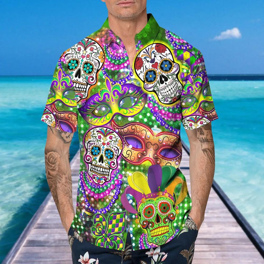 Festival Sugar Skull Hawaiian Shirt This Trends Summer Beach