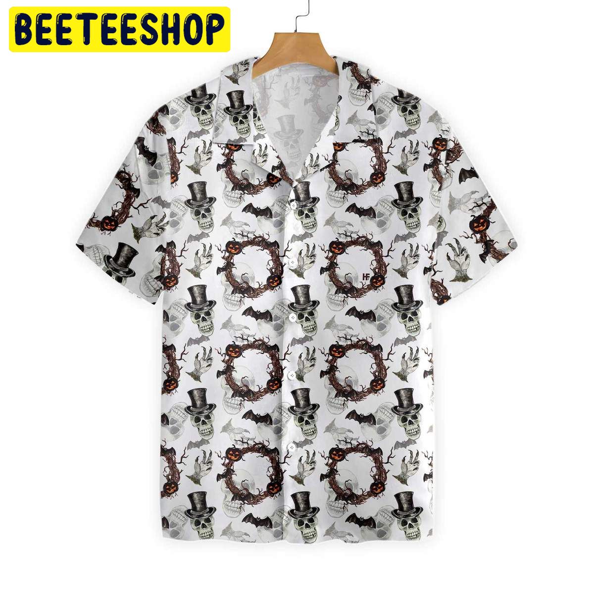 Festive Halloween Gentleman Skull Trending Hawaiian Shirt-1