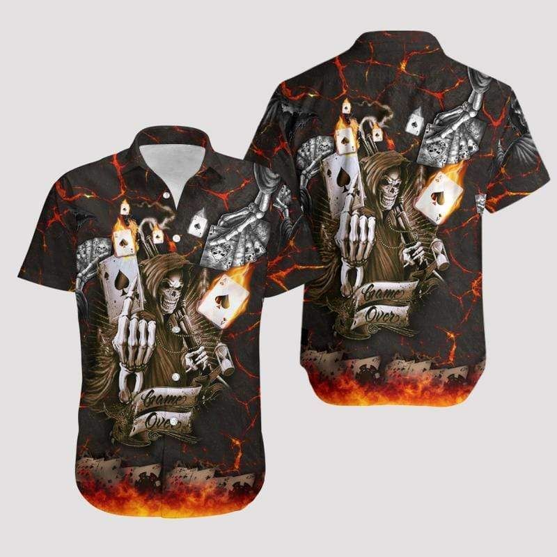 Find Hawaiian Aloha Shirts Skull Game Of Cards