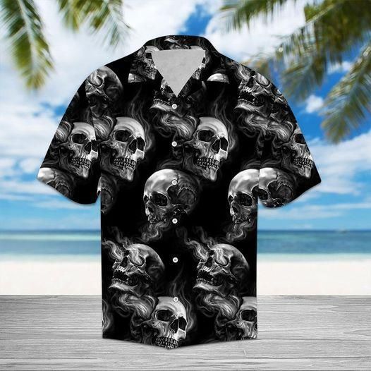 Find Hawaiian Aloha Shirts Skull Smoke-1