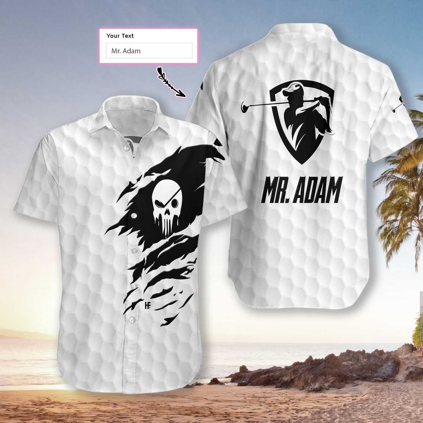 Find Personalized The Golf Skull Hawaiian Shirts