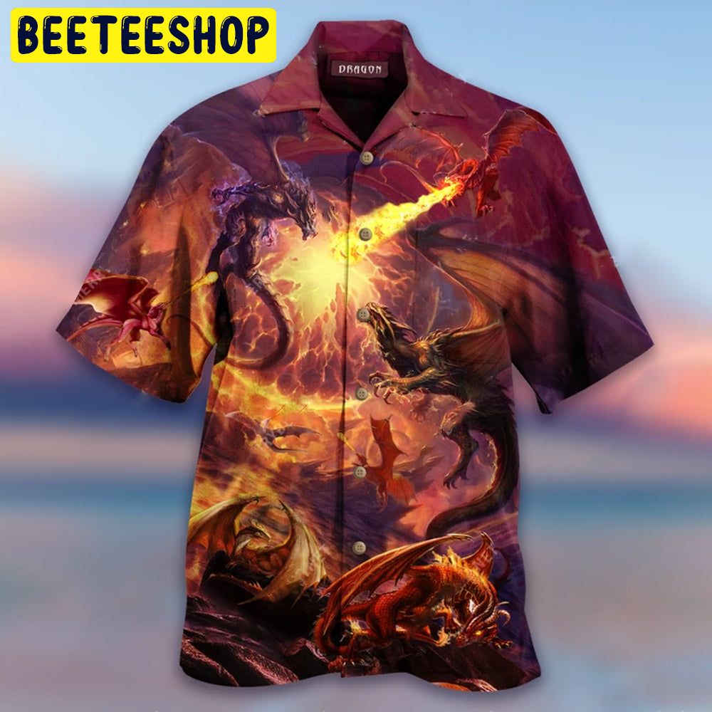 Fire Dragon Trending Hawaiian Shirt-1