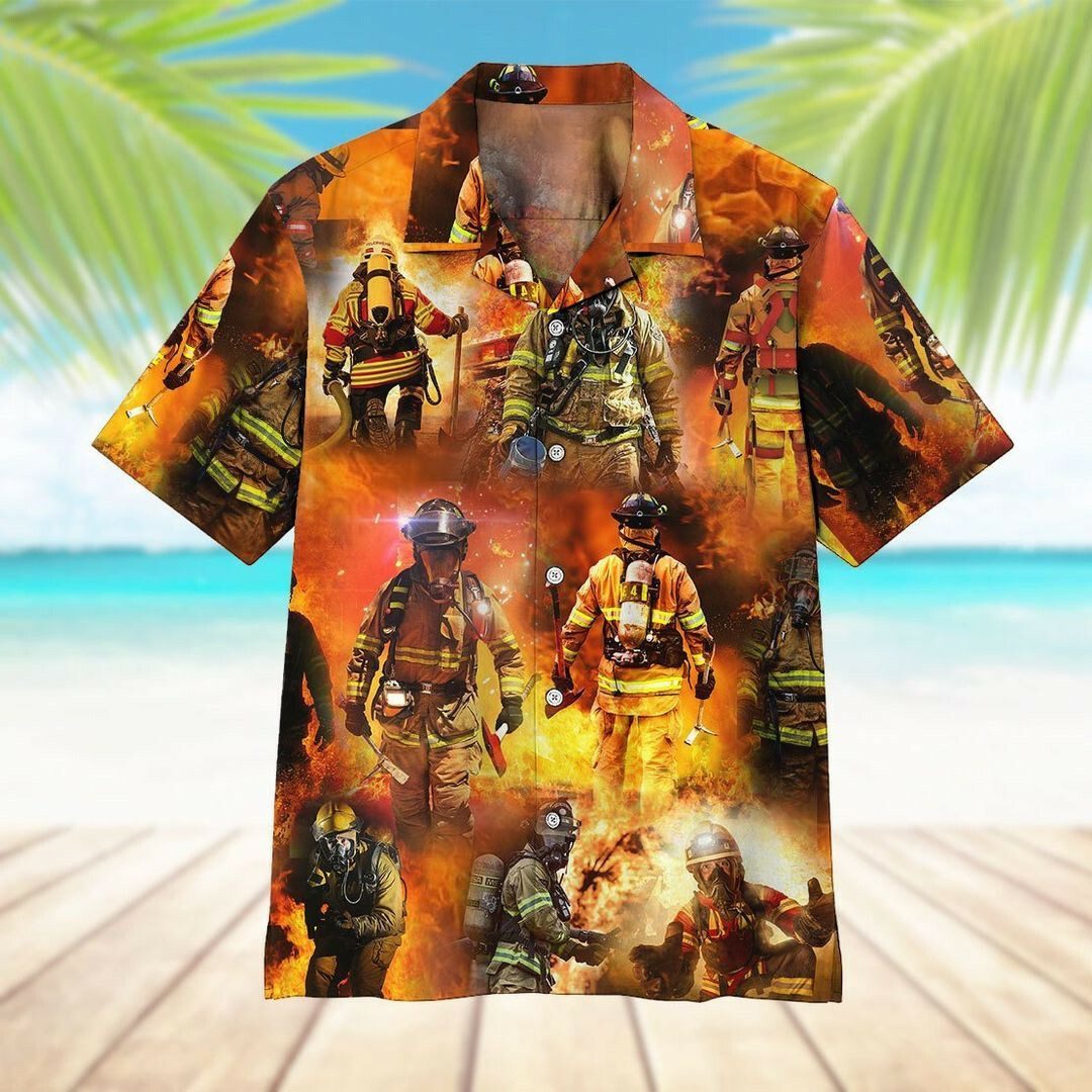 Firefighter 3d All Over Printed Hawaiian Shirt