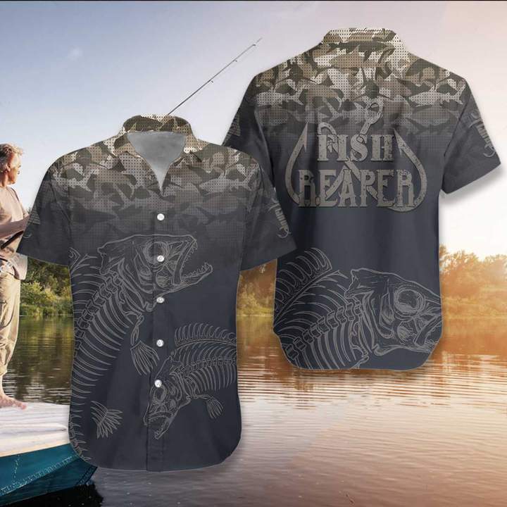 Fish Skull And Fish Reaper Hawaiian Shirt