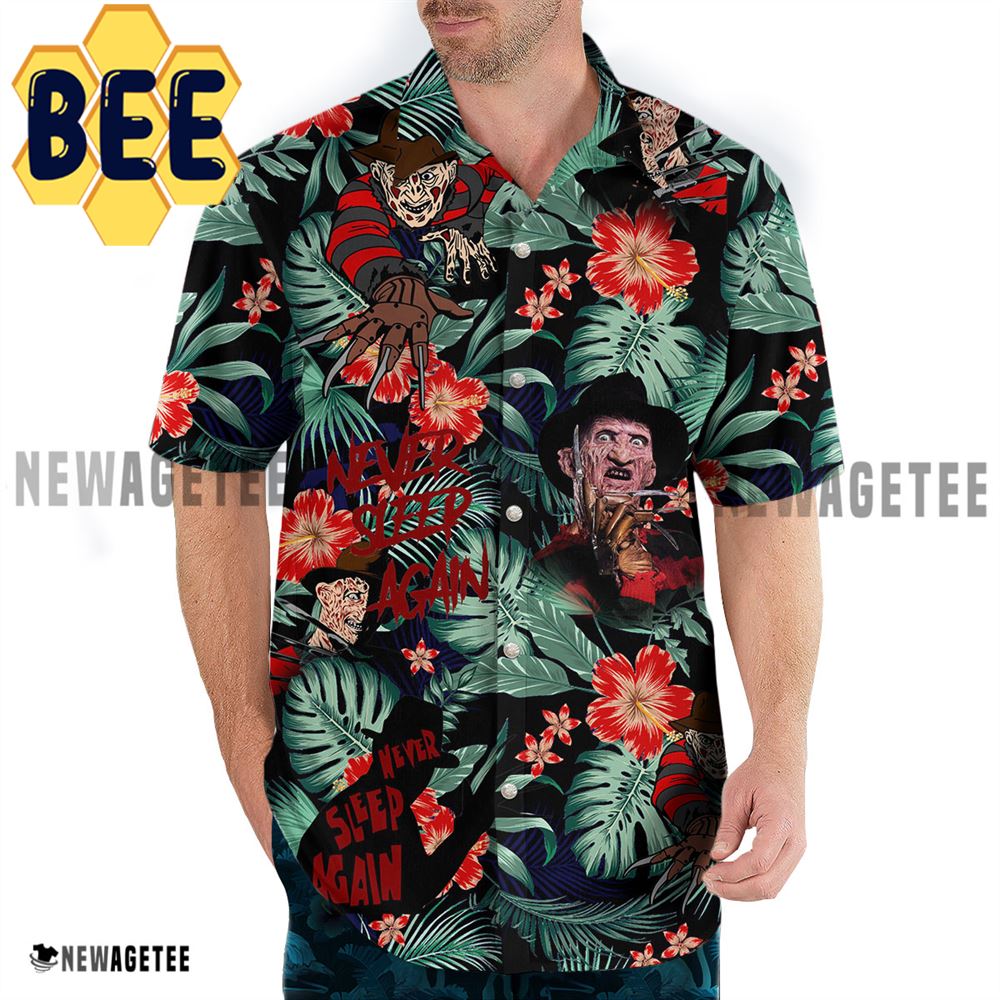 Freddy Krueger Never Sleep Again Halloween Hawaiian Shirt-1