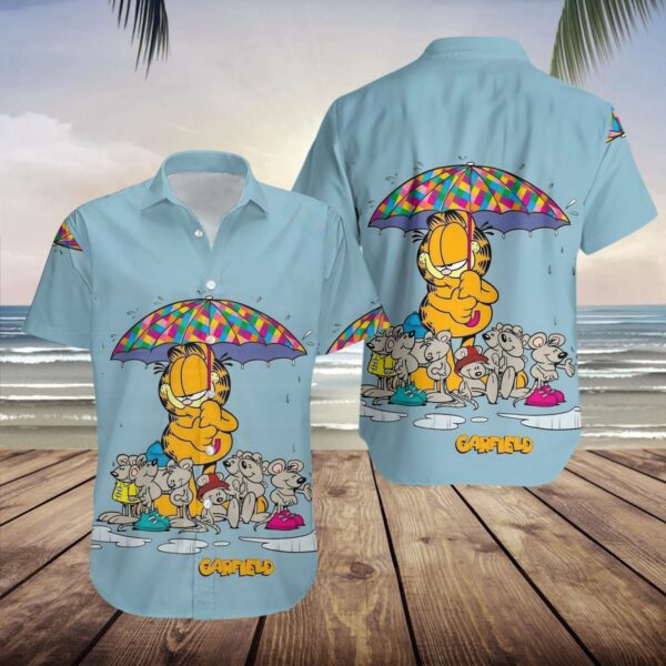 Funny Gay Garfield Hawaiian Tee