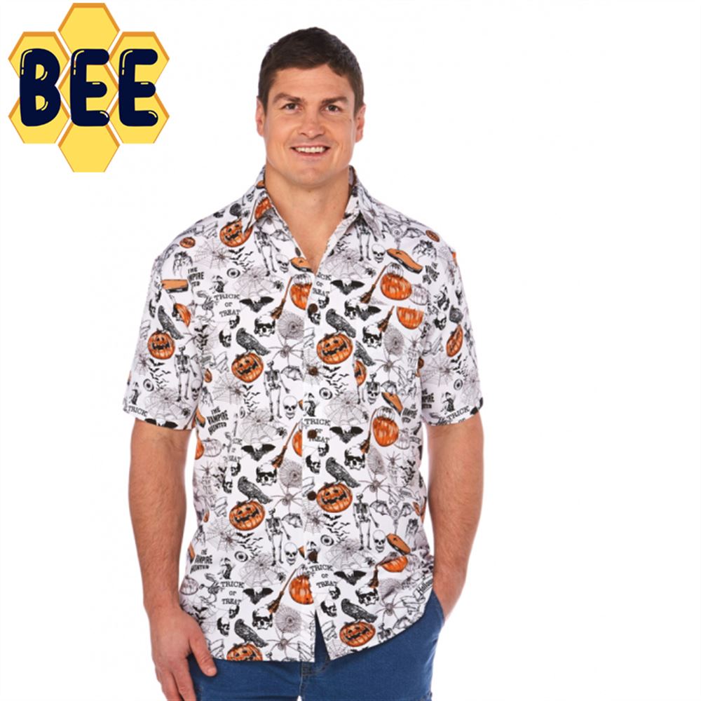 Funny Halloween Pattern Halloween Hawaiian Shirt-1