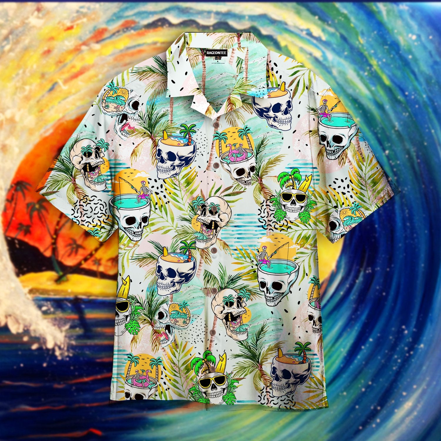 Funny Skull Head In The Summer Hawaiian Shirt For Men Women Adult