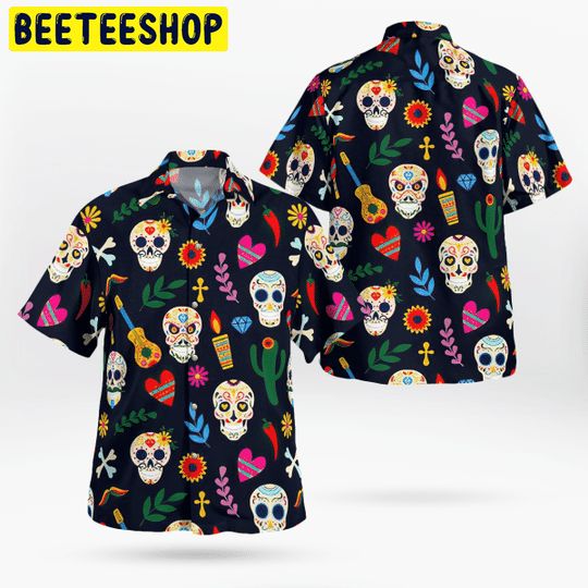 Funny Skull Trending Hawaiian Shirt-1