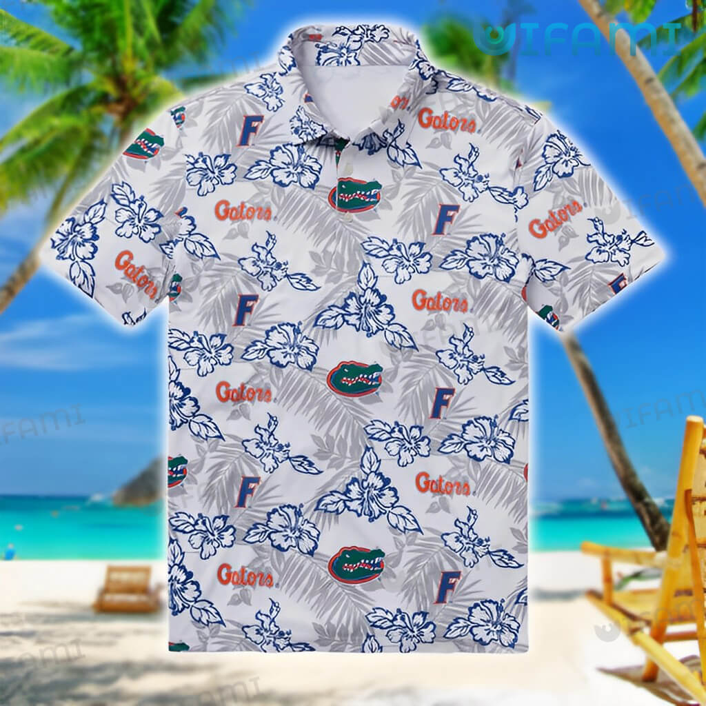 Gators Hawaiian Shirt Hibiscus Logo Pattern Florida Gators Gift