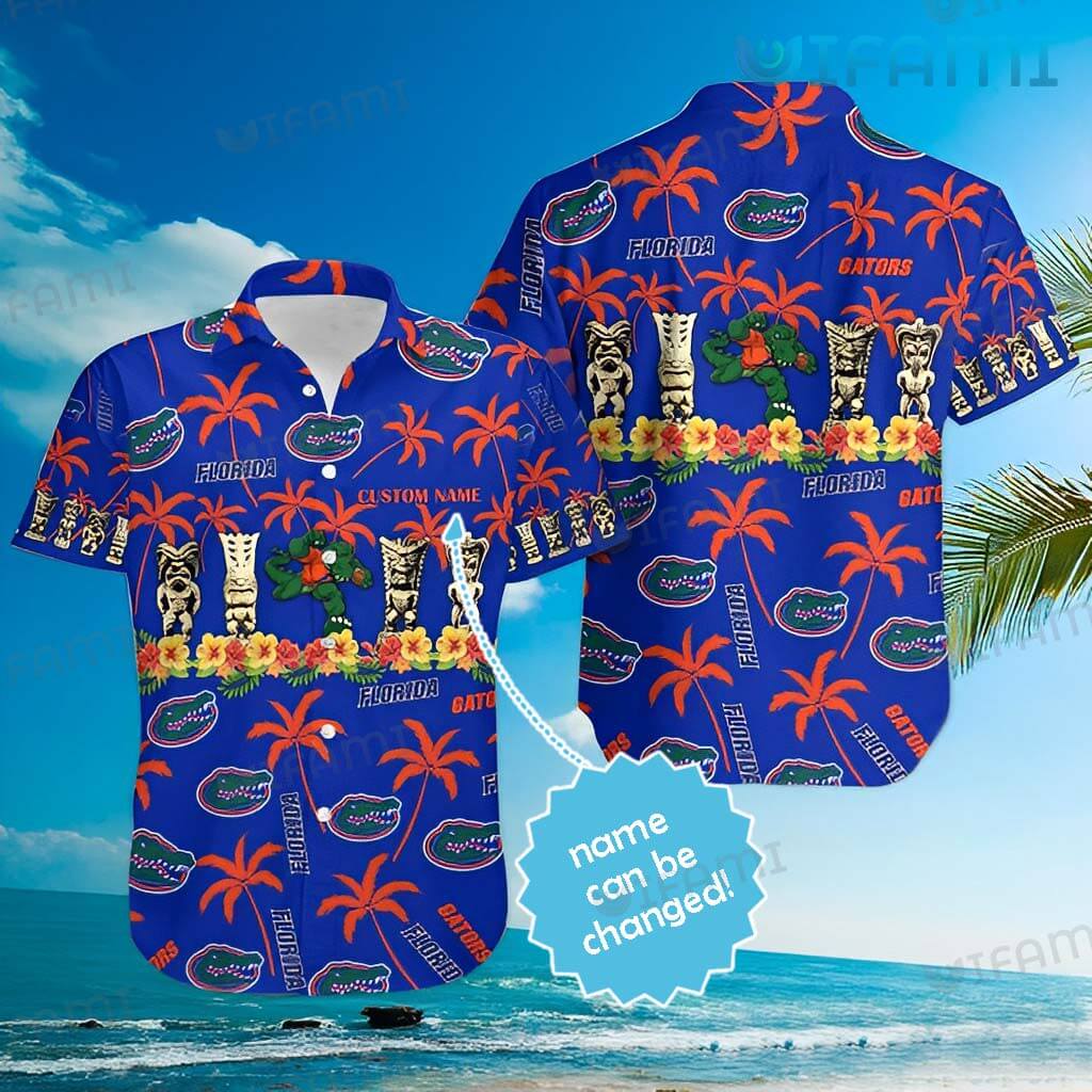 Gators Hawaiian Shirt Mascot Tiki Mask Coconut Florida Gators Gift