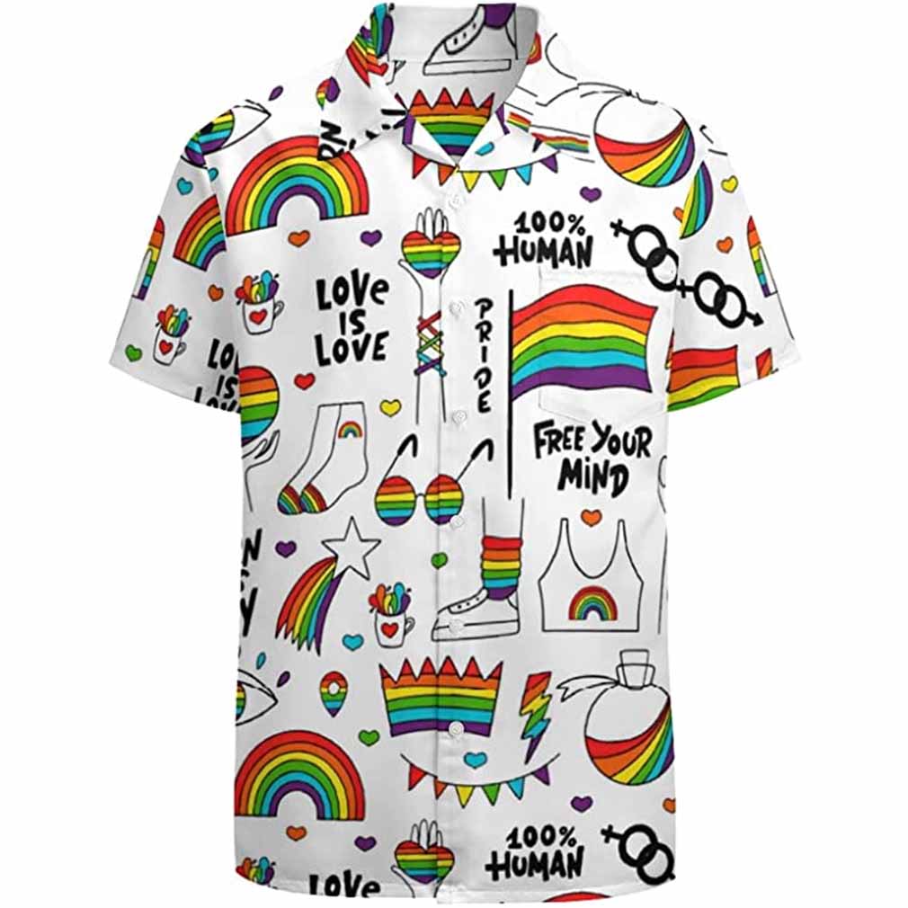 Gay Pride Hawaiian Shirt Love Is Love Hawaii Shirt