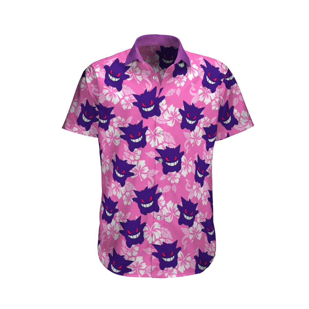 Gengar Tropical Beach Best Seller Pokemon Hawaiian Shirt