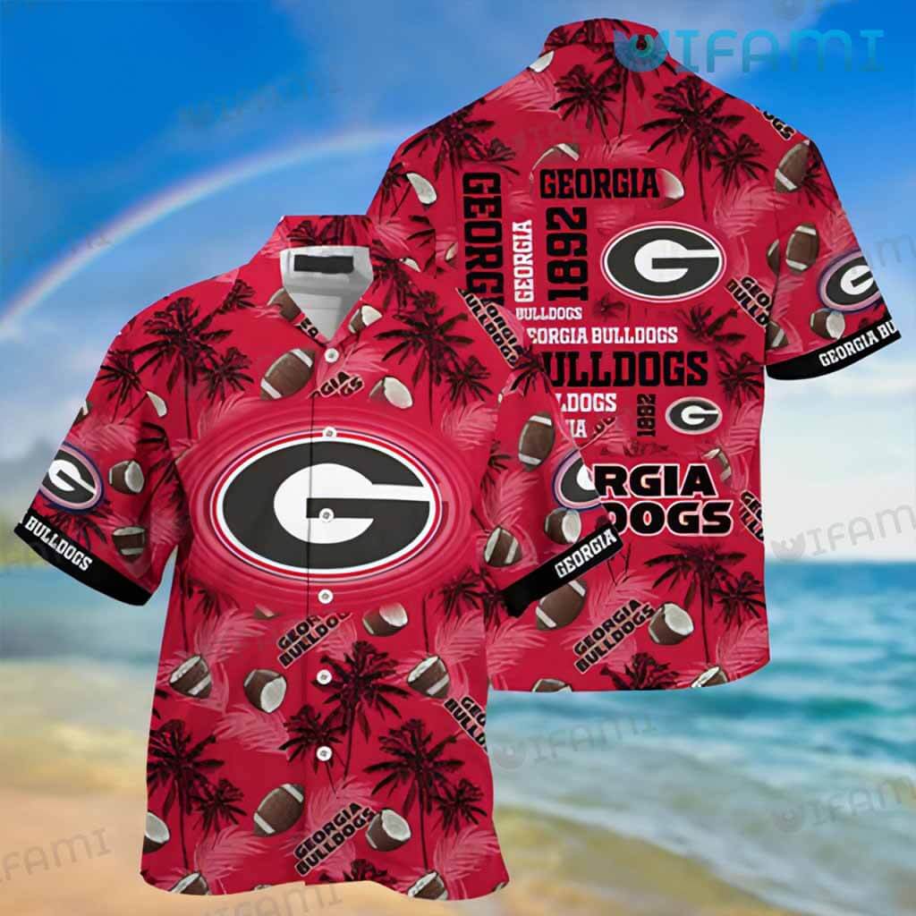 Georgia Bulldogs Hawaiian Shirt Coconut Tree Georgia Bulldogs Gift