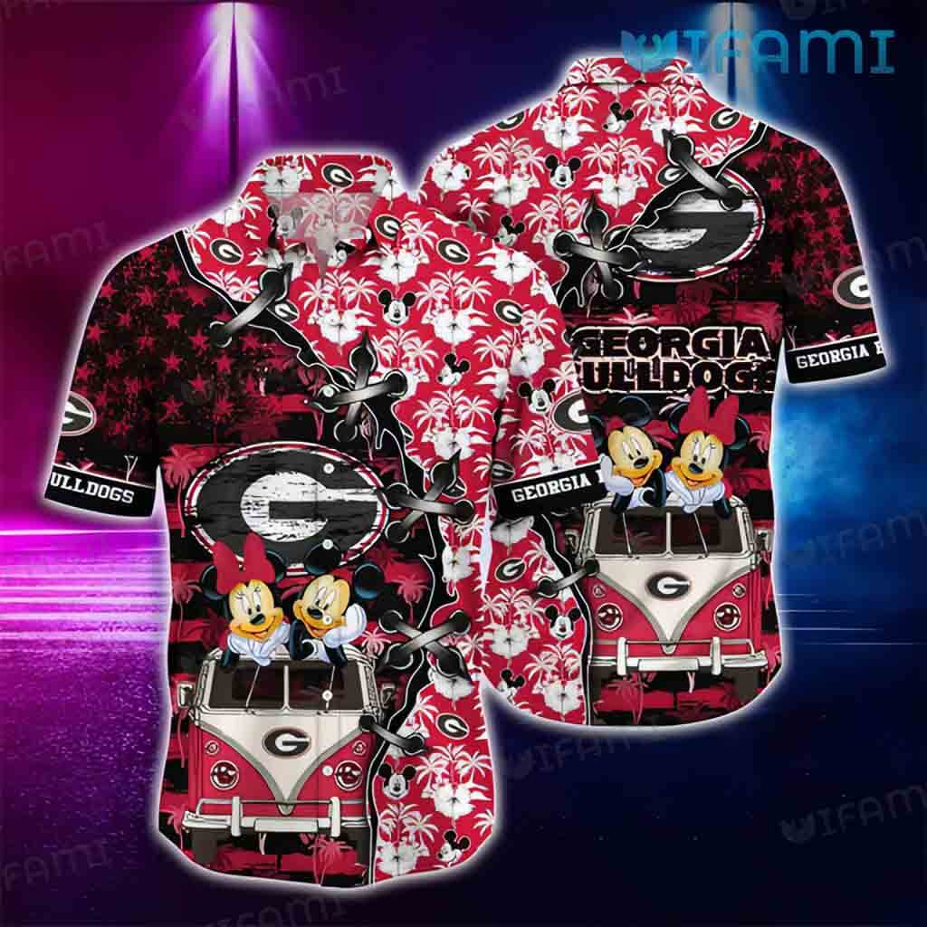 Georgia Bulldogs Hawaiian Shirt Mickey Minnie Georgia Bulldogs