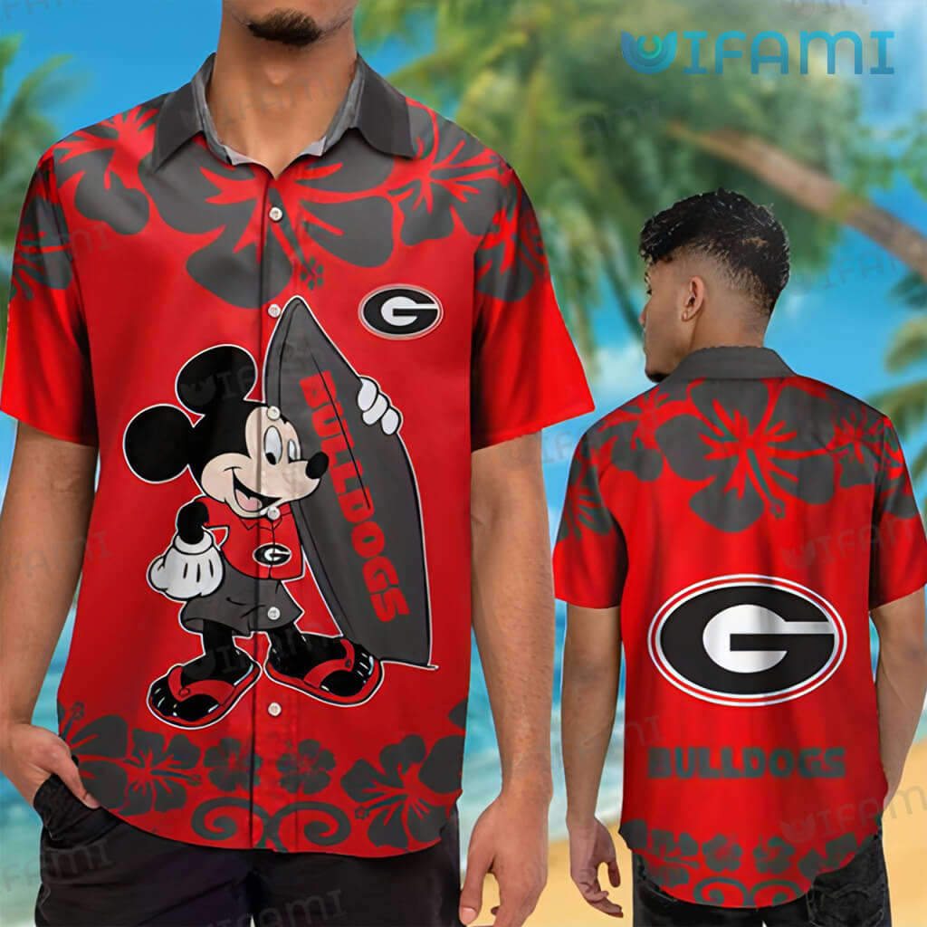 Georgia Bulldogs Hawaiian Shirt Mickey Surfing Ga Football Gift