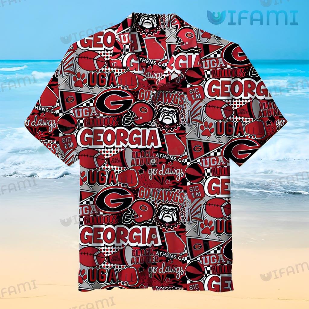 Georgia Bulldogs Hawaiian Shirt Uga Accessories Georgia Bulldogs Gift