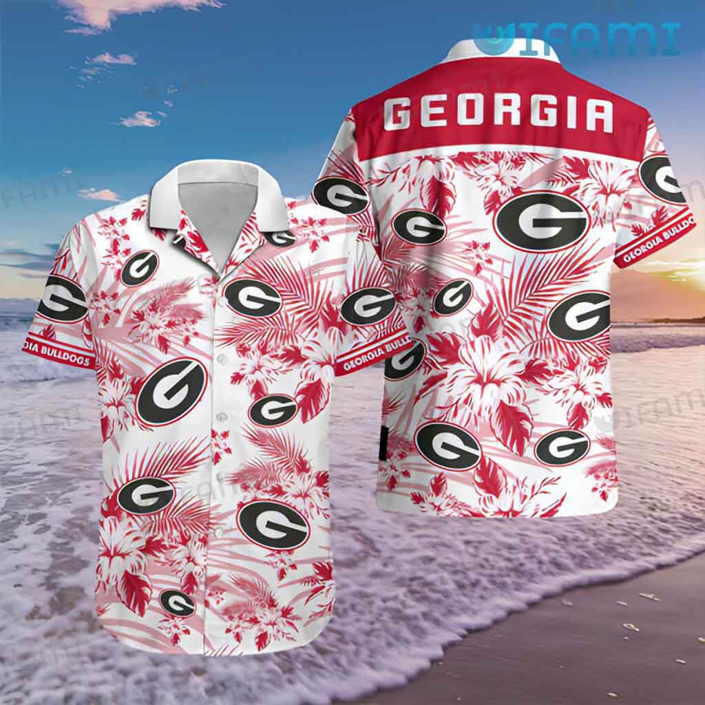 Georgia Football Hawaiian Shirt Tropical Floral Ga Football Gift