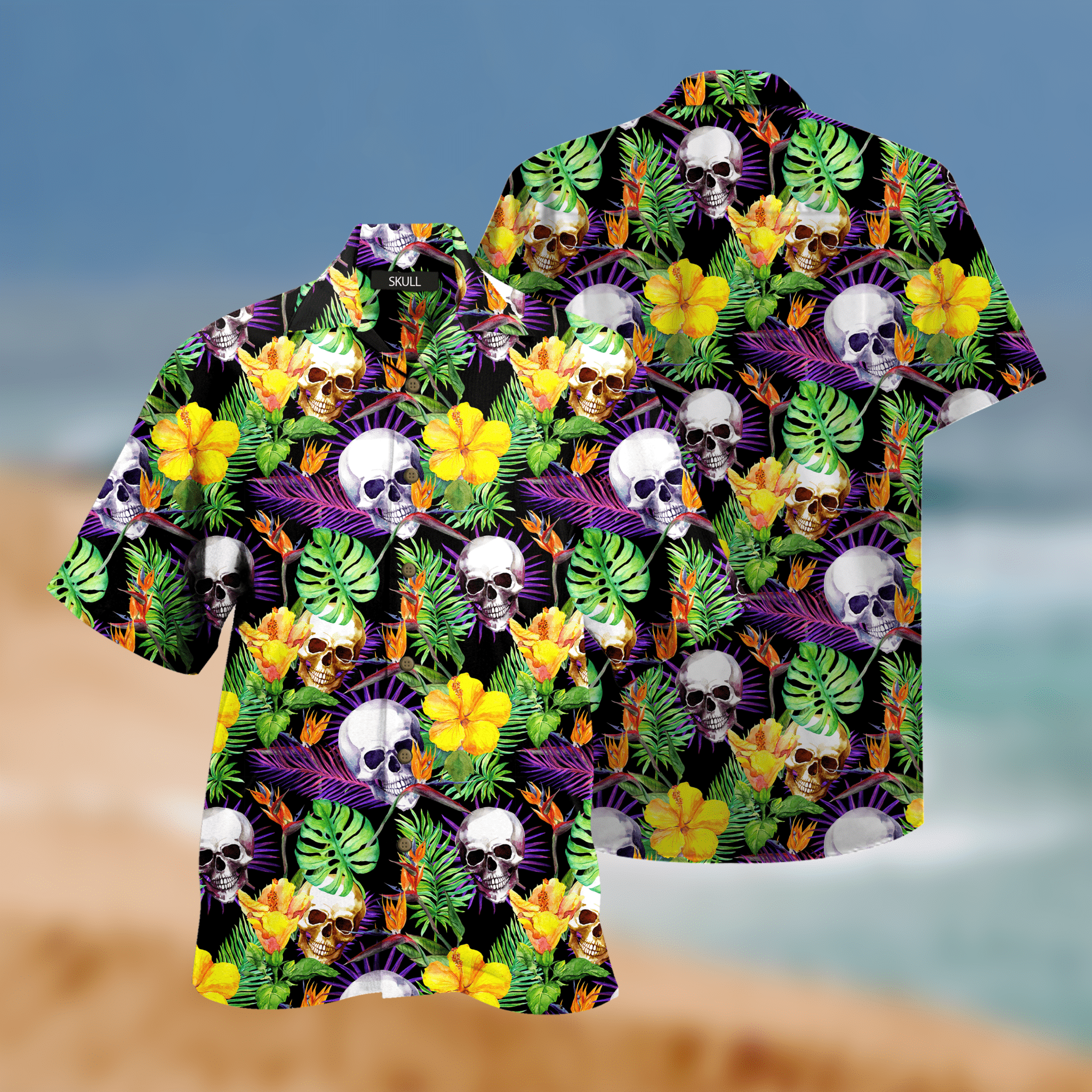 Get Here Amazing Skull Hawaiian Aloha Shirts