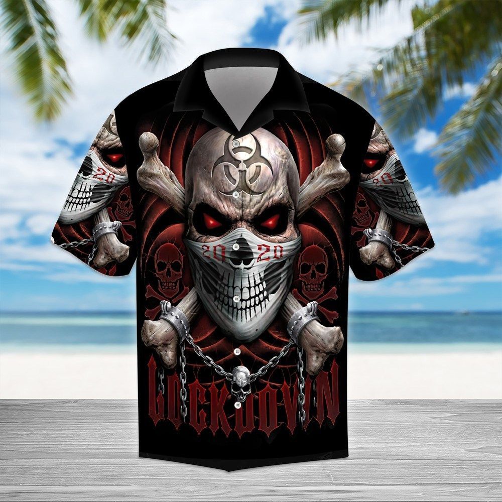 Get Here Skull Lockdown Hawaiian Shirt