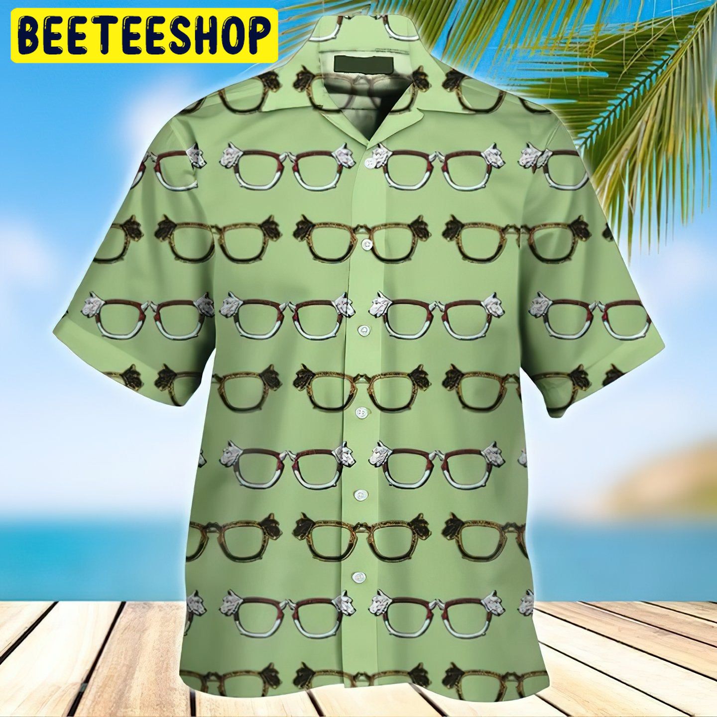 Glasses 3d All Over Printed Trending Hawaiian Shirt-1