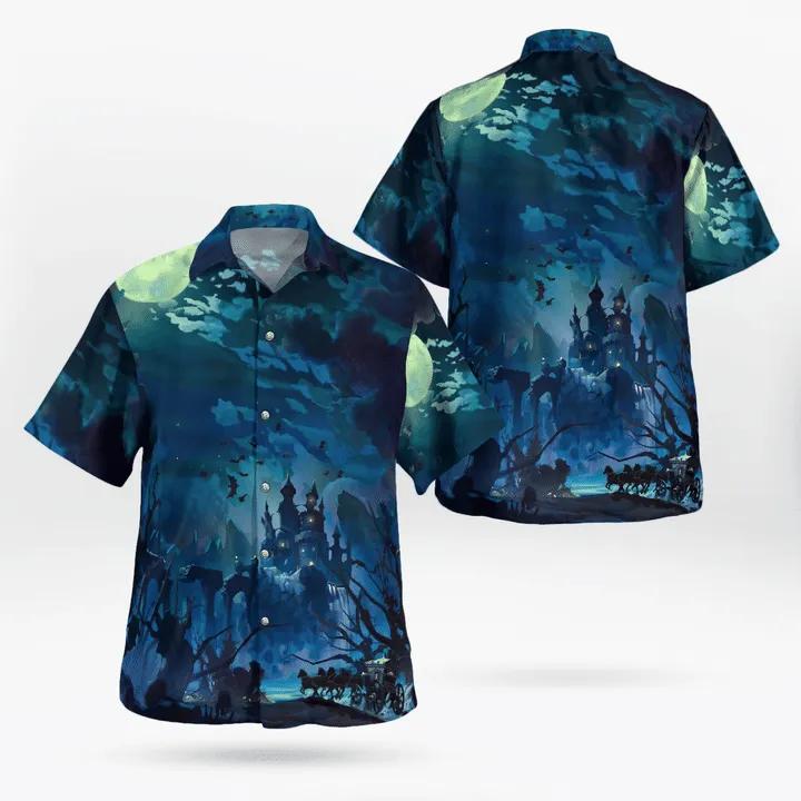 Gloomy Full Moon Night Haunted Halloween Hawaiian Shirt