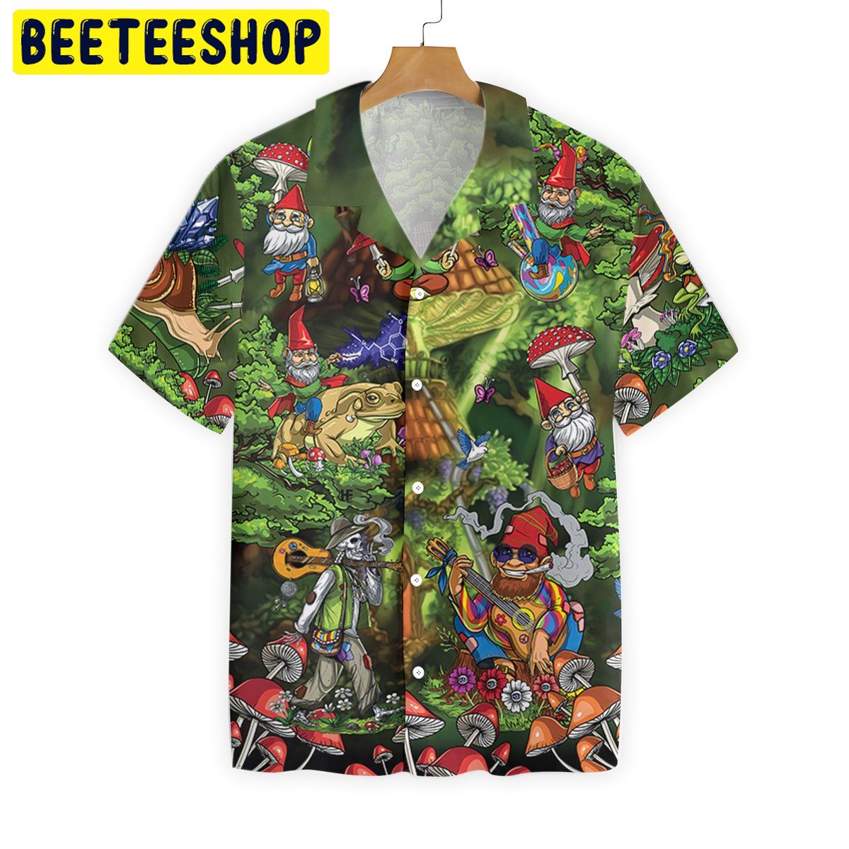Gnome Hippie Trending Hawaiian Shirt-1