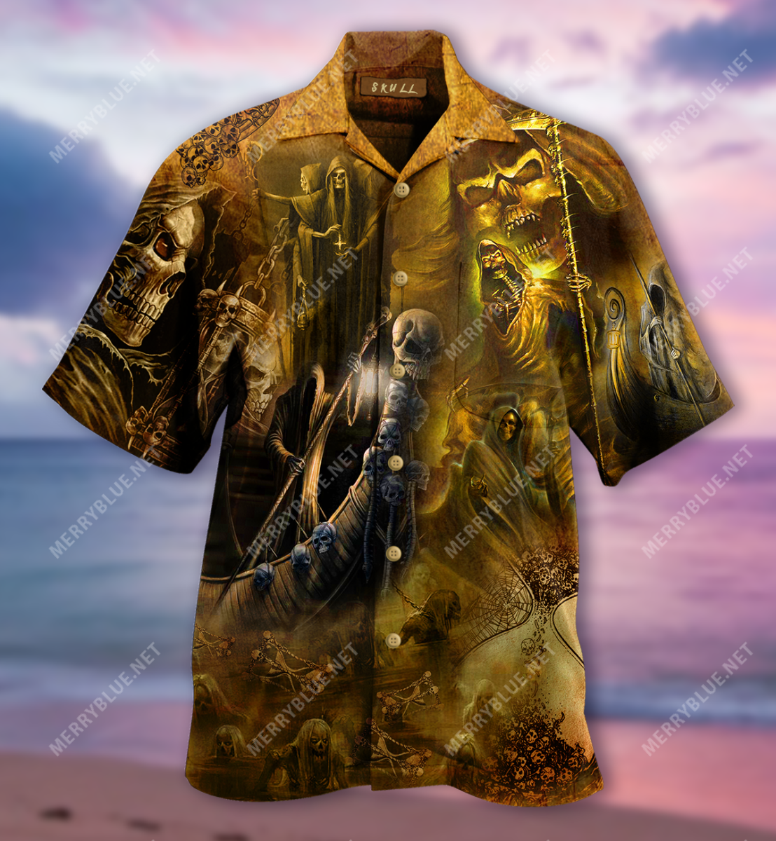 Go To Hell Skull Unisex Hawaiian Shirt