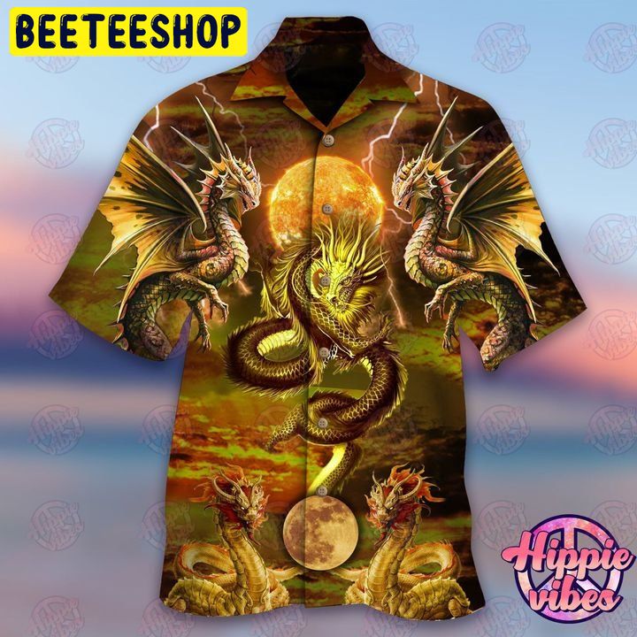 Golden Dragon Trending Hawaiian Shirt-1