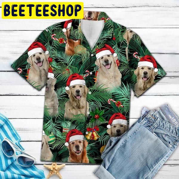 Golden Retriever Christmas Hawaiian Shirt-1