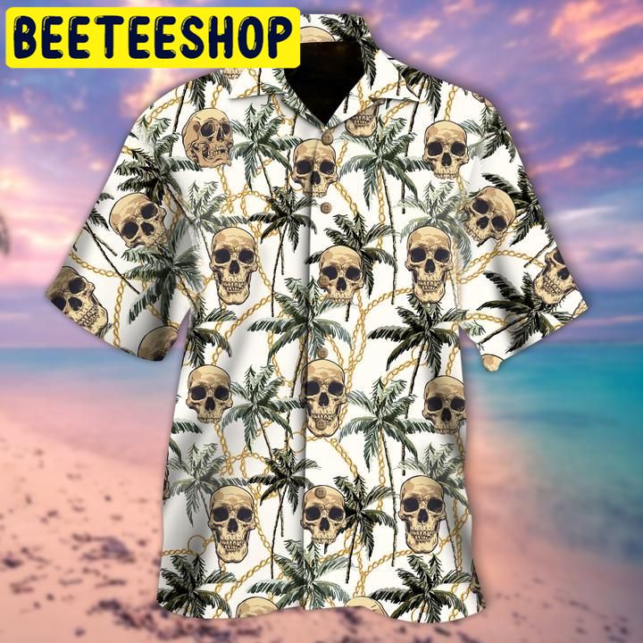 Golden Skull Hawaiian Shirt-1